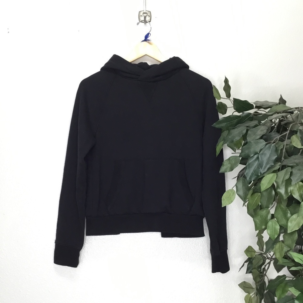 Athleta Black Criss Cross Back Hoodie
